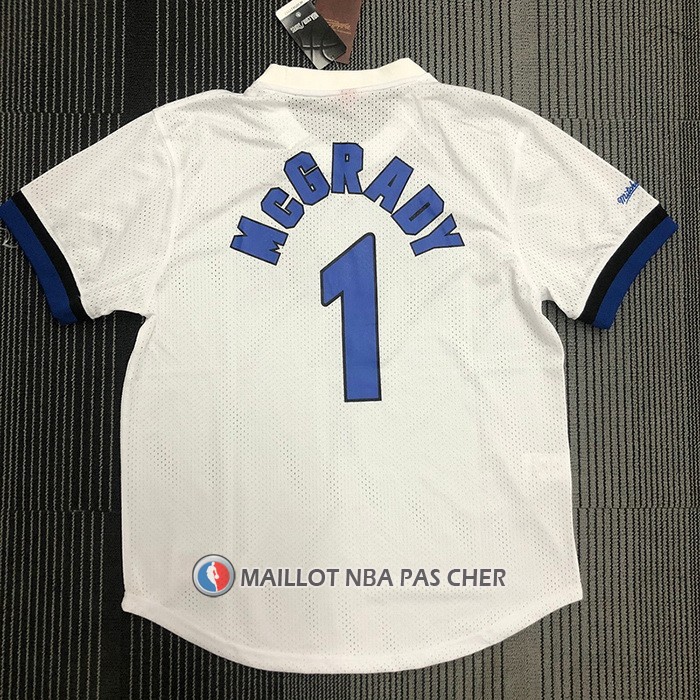 Maillot Manche Courte Orlando Magic Tracy McGrady NO 1 Blanc
